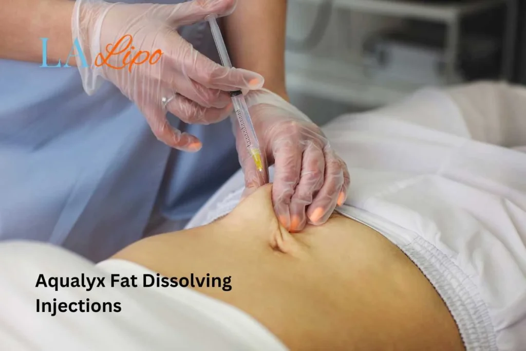 woman having fat dissolving injections Hook in the stomach