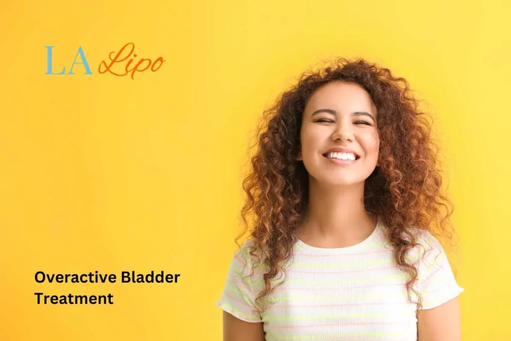 woman smiling about overactive bladder treatment Hook solutions